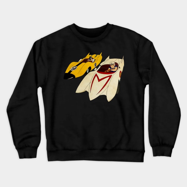 VINTAGE SPEED RACER FIGHT Crewneck Sweatshirt by GOAT777